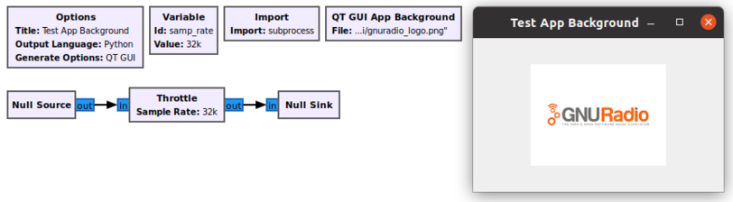 QT GUI App Background - GNU Radio